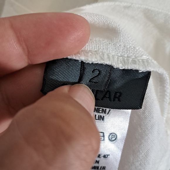 OSKA Long Sleeve‎ Boxy Blouse Off White Sz 2 Linen Lagenlook Layering Breathable - Picture 7 of 11